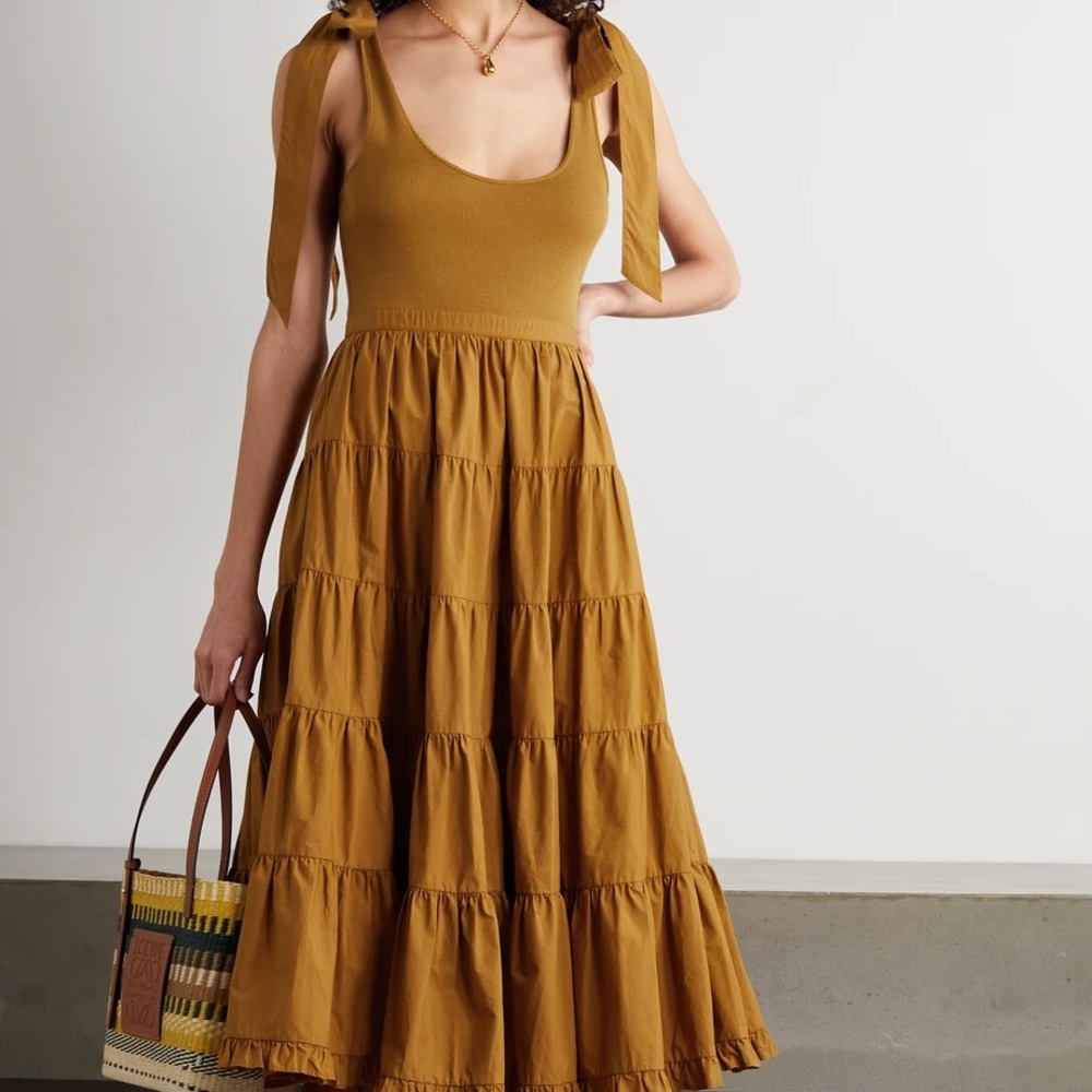 Ulla Johnson Hope tiered cotton midi dress, XL - NEW WITH TAGS